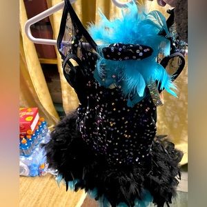 NEW! Weissman Black/Blue Feather Costume